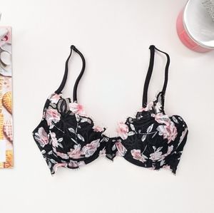 VS Pink Date Lightly Lined Floral Lace Bra
